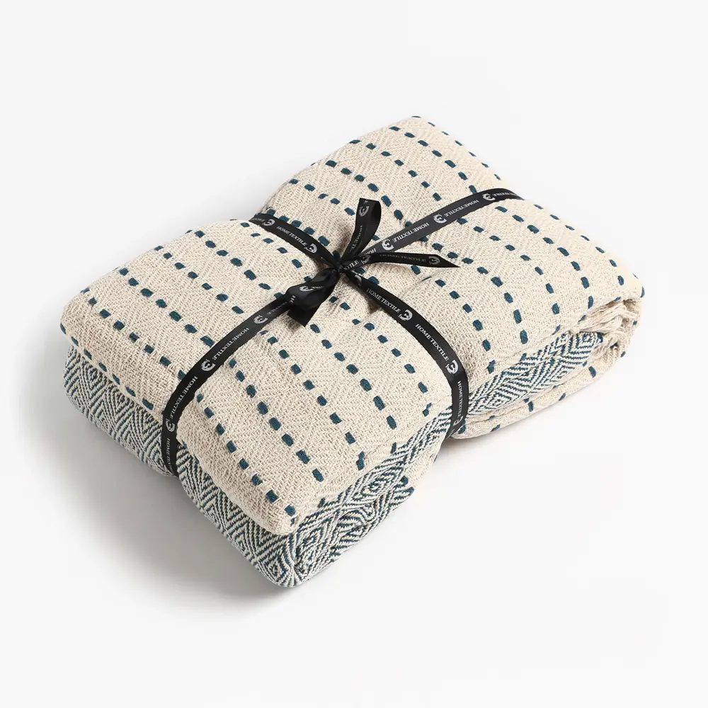 Фото 5 Плед Этель 9303847, 200x220 см, жаккард, цвет синий Фото 5 Плед Этель 9303847, 200x220 см, жаккард, цвет синий