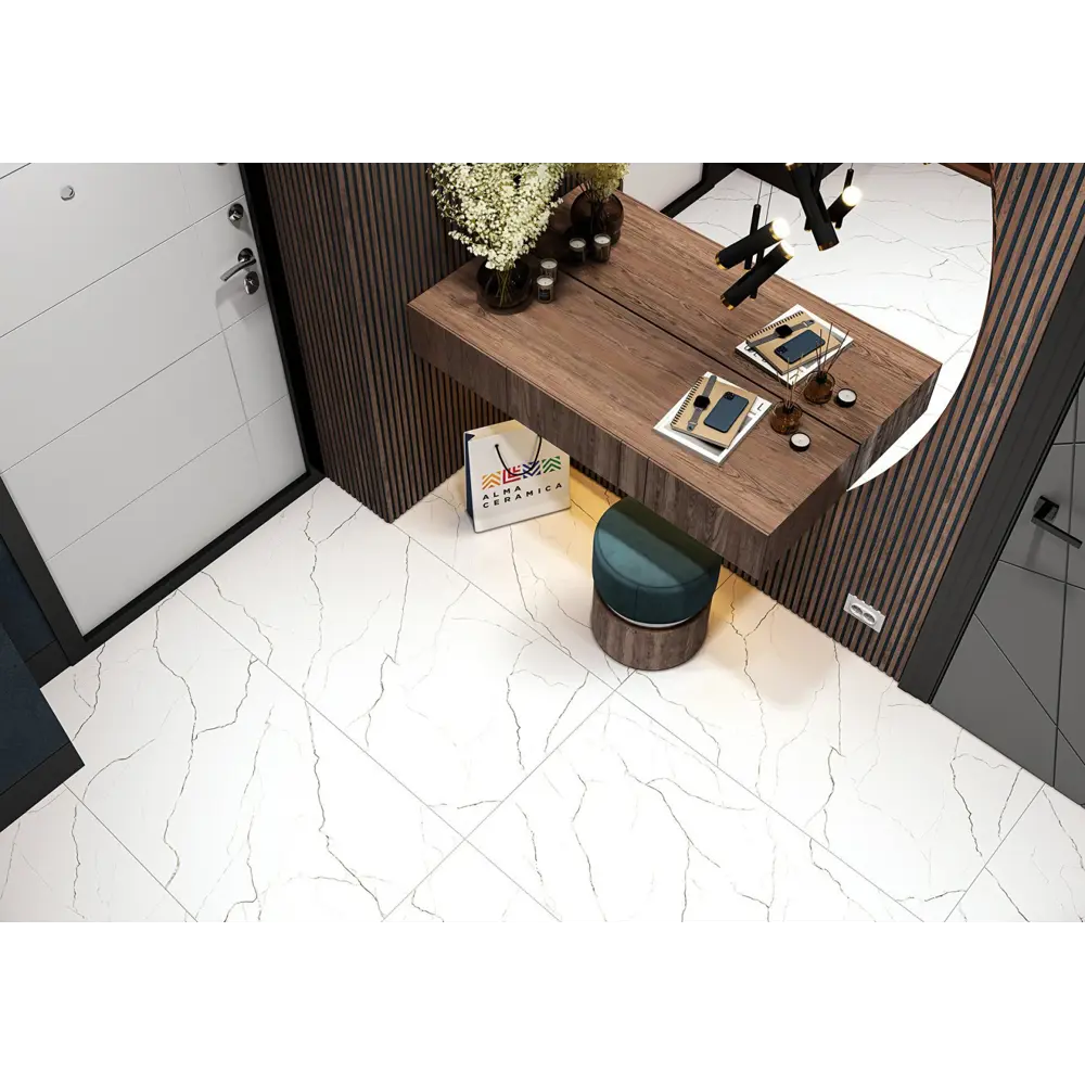 Фото Керамогранит Alma ceramica GFU57EMT00L 119 57x57см 1.62 м² цвет белый, цена за упаковку Фото Керамогранит Alma ceramica GFU57EMT00L 119 57x57см 1.62 м² цвет белый, цена за упаковку
