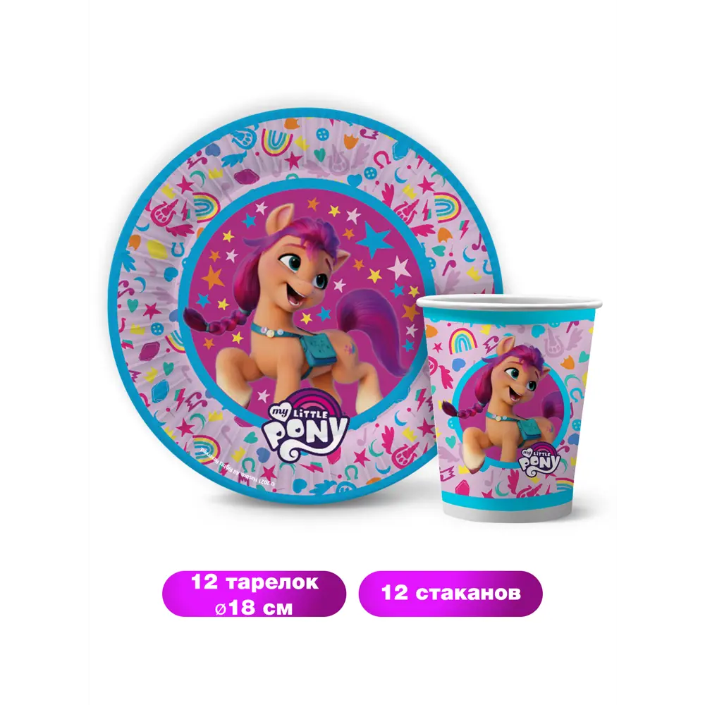 Фото Набор одноразовой посуды ND Play My Little Pony-2 12 предметов 6 персон бумага цвет разноцветный Фото Набор одноразовой посуды ND Play My Little Pony-2 12 предметов 6 персон бумага цвет разноцветный