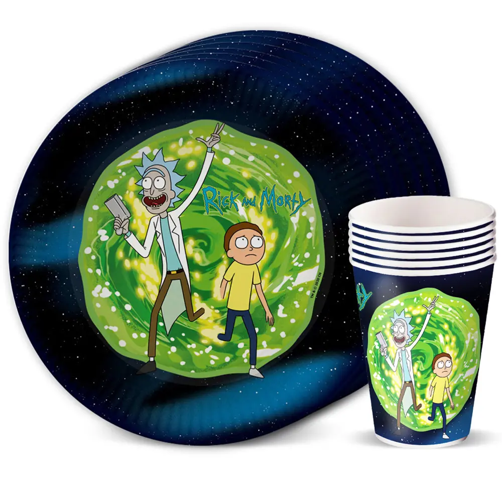 Фото Набор одноразовой посуды ND Play Rick and Morty 12 предметов 6 персон бумага цвет разноцветный Фото Набор одноразовой посуды ND Play Rick and Morty 12 предметов 6 персон бумага цвет разноцветный