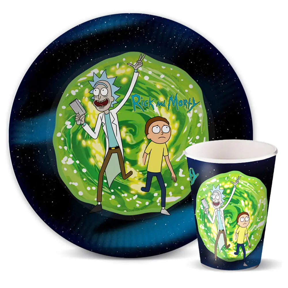 Фото 2 Набор одноразовой посуды ND Play Rick and Morty 12 предметов 6 персон бумага цвет разноцветный Фото 2 Набор одноразовой посуды ND Play Rick and Morty 12 предметов 6 персон бумага цвет разноцветный