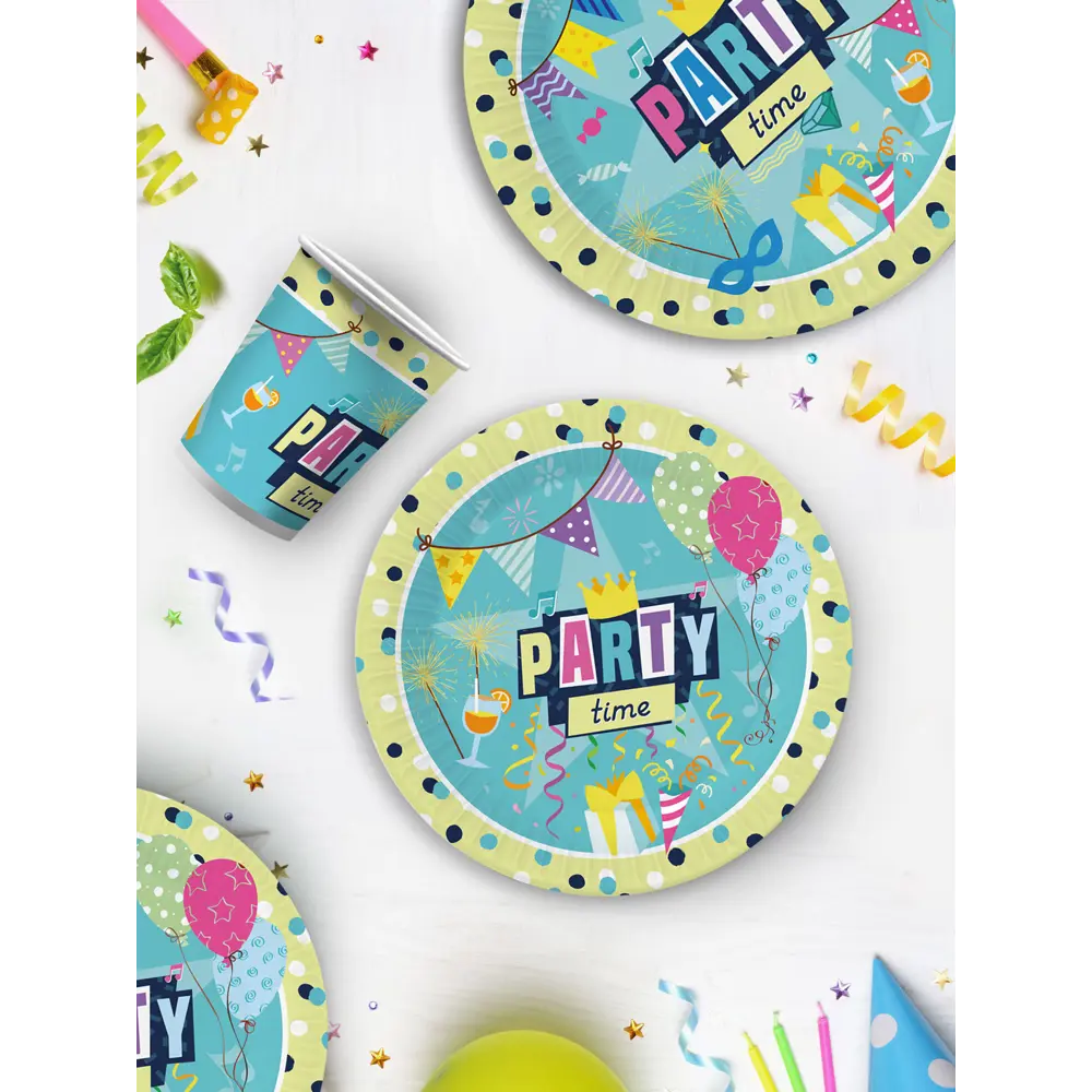 Фото 3 Набор одноразовой посуды ND Play Вечеринка 38 предметов 6 персон бумага цвет разноцветный Фото 3 Набор одноразовой посуды ND Play Вечеринка 38 предметов 6 персон бумага цвет разноцветный