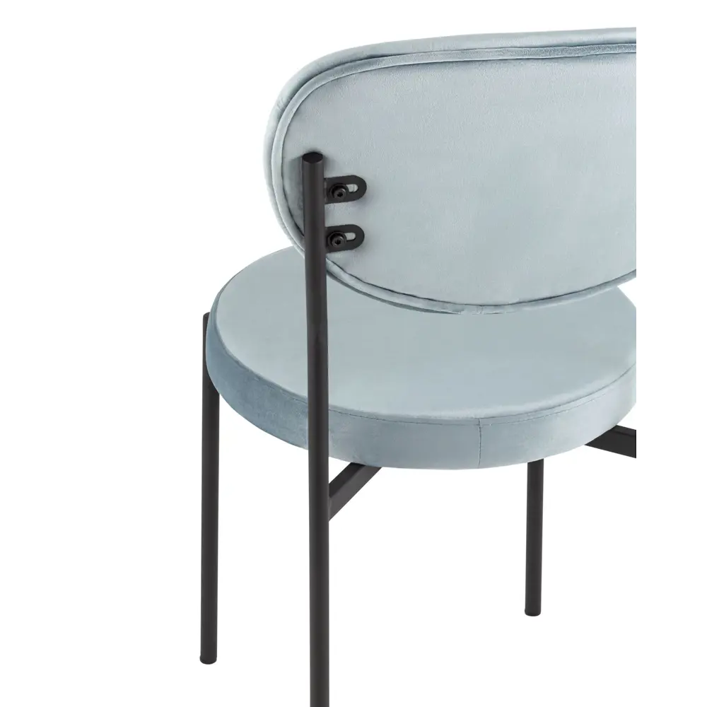 Фото 7 Комплект кухонных стульев 2 шт Стул груп Барбара 86x56x44 см велюр цвет голубой