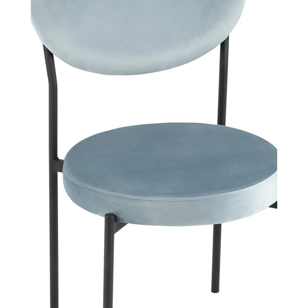 Фото 8 Комплект кухонных стульев 2 шт Стул груп Барбара 86x56x44 см велюр цвет голубой