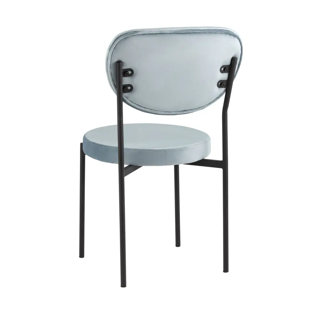 Фото 5 Комплект кухонных стульев 2 шт Стул груп Барбара 86x56x44 см велюр цвет голубой