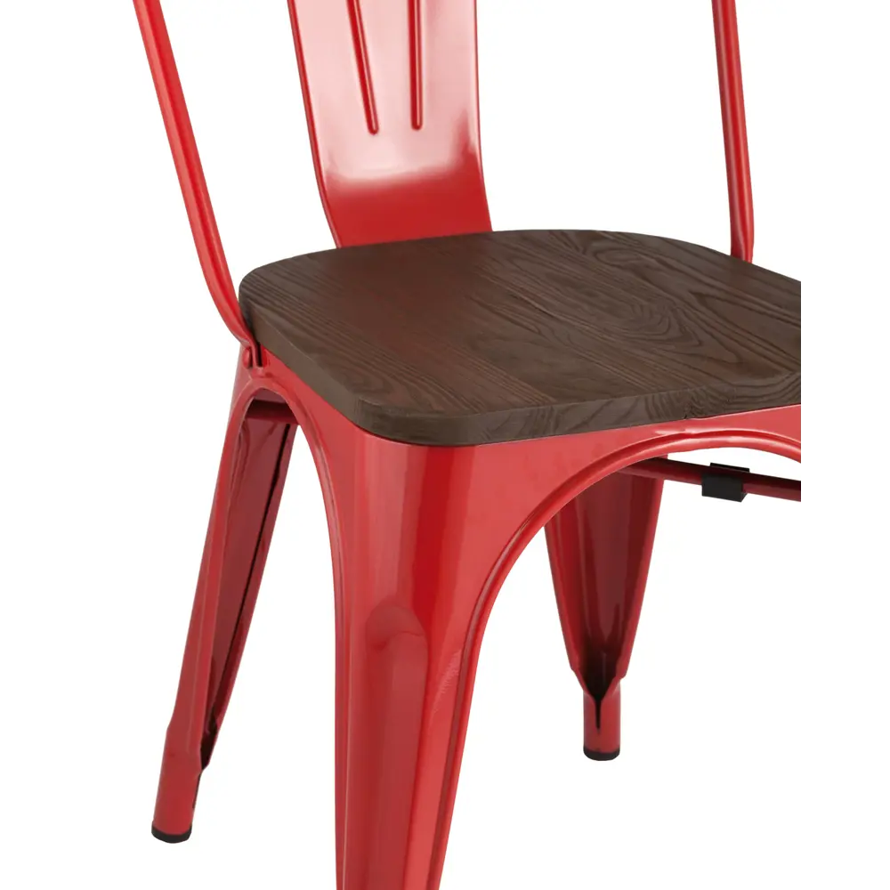 Фото 7 Комплект кухонных стульев 2 шт Стул груп Tolix wood 85x51x36 см дерево цвет красный Фото 7 Комплект кухонных стульев 2 шт Стул груп Tolix wood 85x51x36 см дерево цвет красный