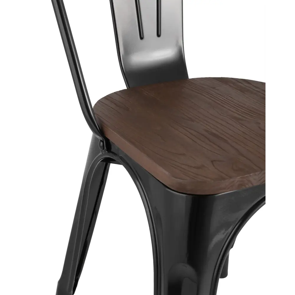 Фото 4 Комплект кухонных стульев 2 шт Стул груп Tolix wood 85x51x36 см дерево цвет черный Фото 4 Комплект кухонных стульев 2 шт Стул груп Tolix wood 85x51x36 см дерево цвет черный