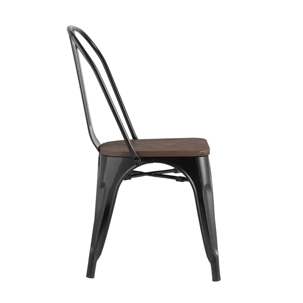 Фото 3 Комплект кухонных стульев 2 шт Стул груп Tolix wood 85x51x36 см дерево цвет черный Фото 3 Комплект кухонных стульев 2 шт Стул груп Tolix wood 85x51x36 см дерево цвет черный