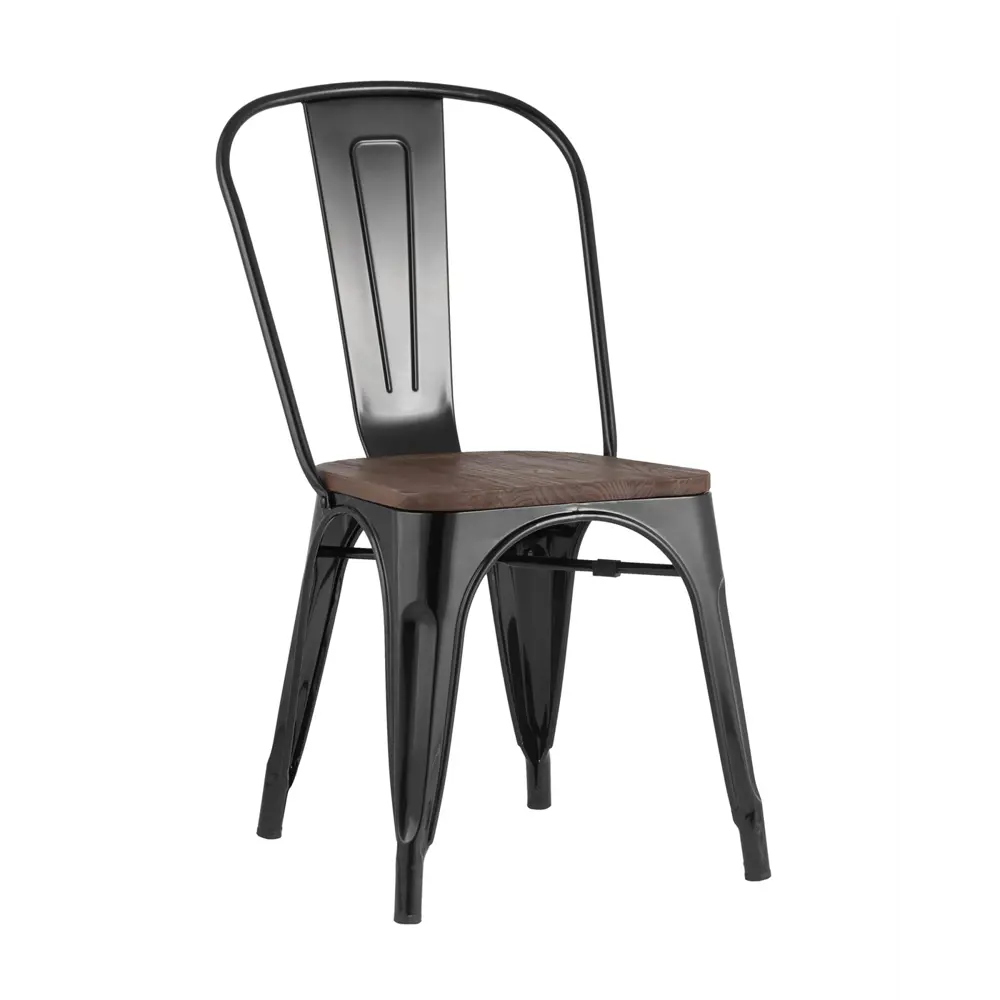 Фото 2 Комплект кухонных стульев 2 шт Стул груп Tolix wood 85x51x36 см дерево цвет черный Фото 2 Комплект кухонных стульев 2 шт Стул груп Tolix wood 85x51x36 см дерево цвет черный