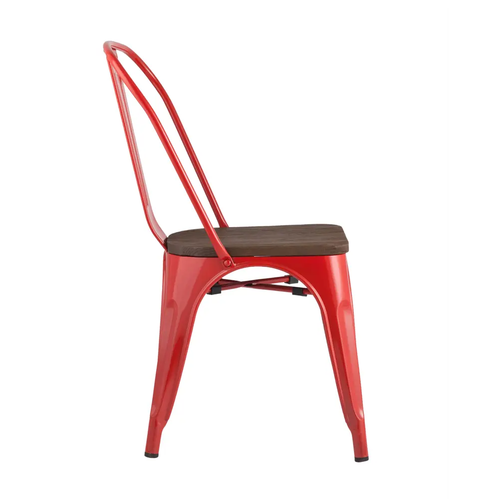 Фото 6 Комплект кухонных стульев 2 шт Стул груп Tolix wood 85x51x36 см дерево цвет красный Фото 6 Комплект кухонных стульев 2 шт Стул груп Tolix wood 85x51x36 см дерево цвет красный
