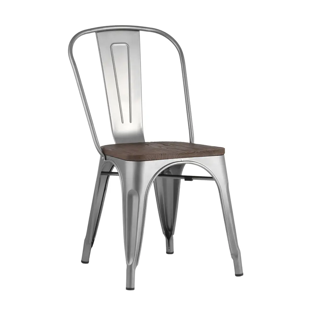 Фото 6 Комплект кухонных стульев 2 шт Стул груп Tolix wood 85x51x36 см дерево цвет серебристый Фото 6 Комплект кухонных стульев 2 шт Стул груп Tolix wood 85x51x36 см дерево цвет серебристый