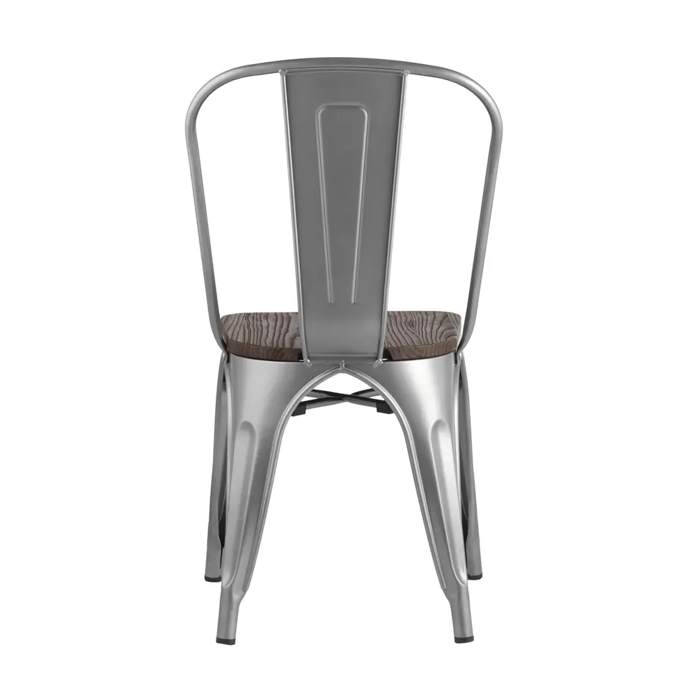 Фото 4 Комплект кухонных стульев 2 шт Стул груп Tolix wood 85x51x36 см дерево цвет серебристый Фото 4 Комплект кухонных стульев 2 шт Стул груп Tolix wood 85x51x36 см дерево цвет серебристый