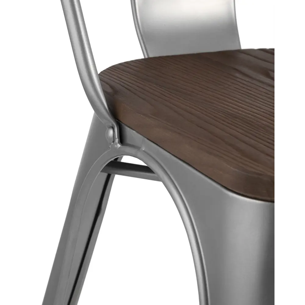 Фото 8 Комплект кухонных стульев 2 шт Стул груп Tolix wood 85x51x36 см дерево цвет серебристый Фото 8 Комплект кухонных стульев 2 шт Стул груп Tolix wood 85x51x36 см дерево цвет серебристый