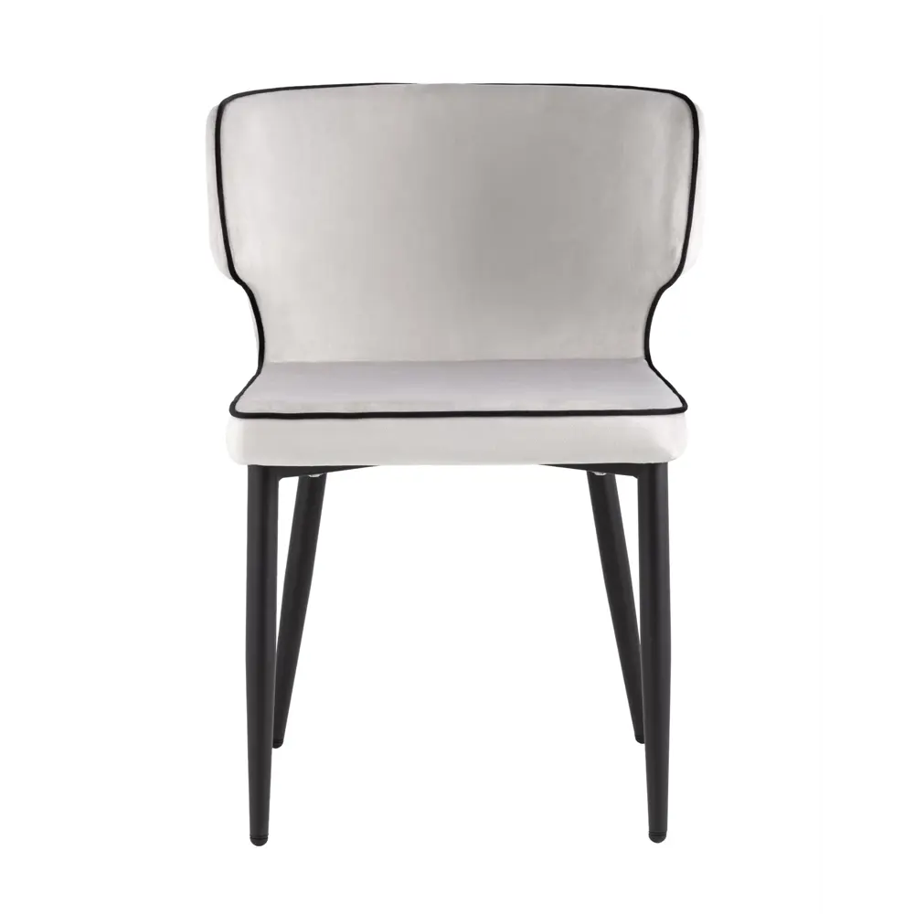 Фото 5 Комплект кухонных стульев 2 шт Стул груп Матео 86x57x48 см велюр цвет светло-серый Фото 5 Комплект кухонных стульев 2 шт Стул груп Матео 86x57x48 см велюр цвет светло-серый