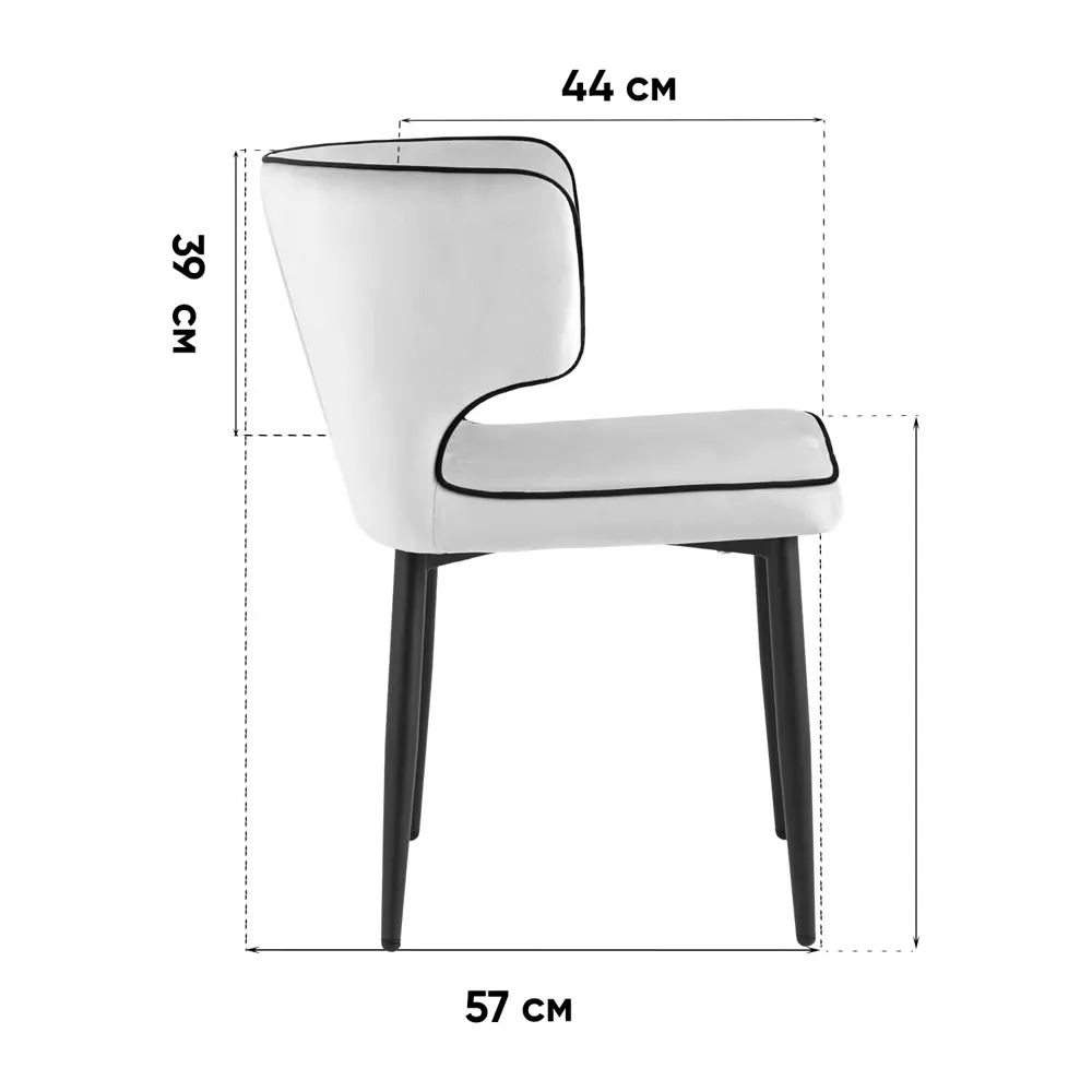 Фото 9 Комплект кухонных стульев 2 шт Стул груп Матео 86x57x48 см велюр цвет светло-серый Фото 9 Комплект кухонных стульев 2 шт Стул груп Матео 86x57x48 см велюр цвет светло-серый