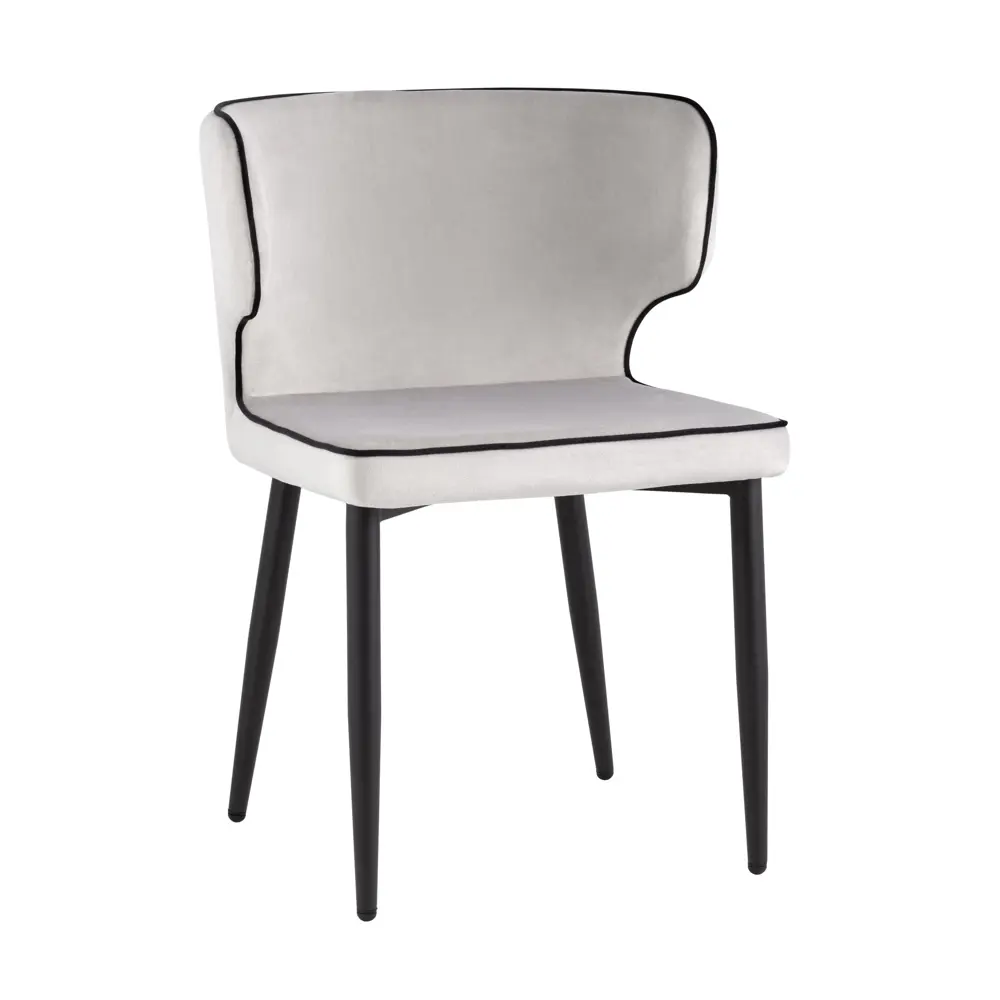 Фото 2 Комплект кухонных стульев 2 шт Стул груп Матео 86x57x48 см велюр цвет светло-серый Фото 2 Комплект кухонных стульев 2 шт Стул груп Матео 86x57x48 см велюр цвет светло-серый