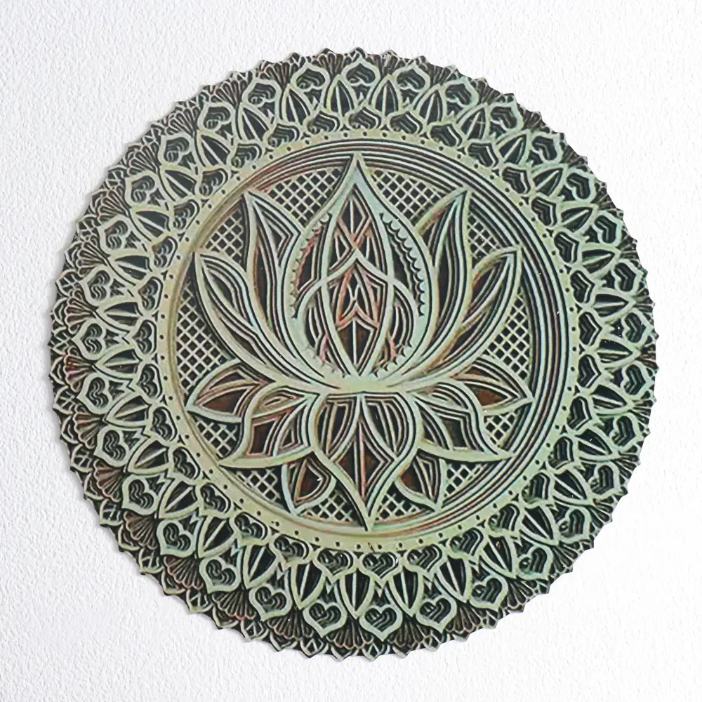 Фото 2 Панно настенное "Цветок лотоса" беж 30x0.8x30 см