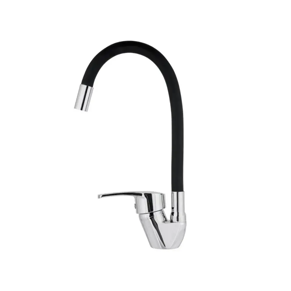 Фото 5 Смеситель для кухни однорычажный Homium Flexible Black излив 20 см цвет черный Фото 5 Смеситель для кухни однорычажный Homium Flexible Black излив 20 см цвет черный