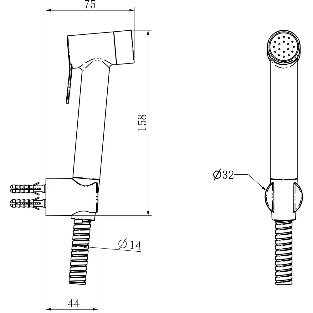 Фото 3 Смеситель для биде Stworki 585469 с гигиеническим душем цвет Хром