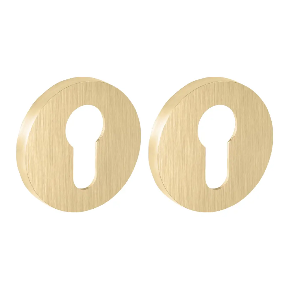 Фото Накладка на цилиндр Fuaro ET.R.SLR52 SSG-39 сатинированное золото Фото Накладка на цилиндр Fuaro ET.R.SLR52 SSG-39 сатинированное золото