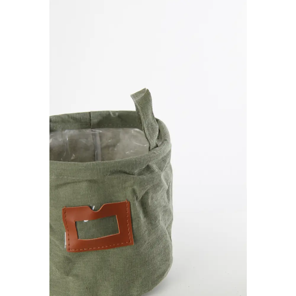 Фото 6 Корзина Grinoteka 16x16x16 см текстиль цвет зеленый Фото 6 Корзина Grinoteka 16x16x16 см текстиль цвет зеленый