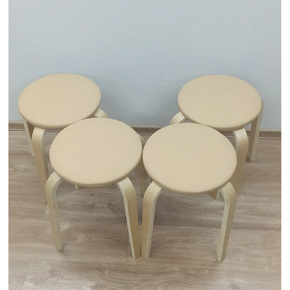 Фото 2 Комплект табуретов 4 шт Solarius 36x45x36 см дерево цвет бежевый Фото 2 Комплект табуретов 4 шт Solarius 36x45x36 см дерево цвет бежевый