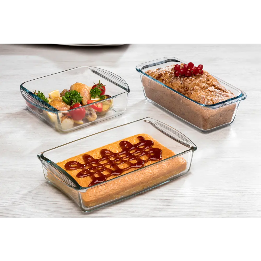 Фото 3 Форма для запекания Pasabahce Borcam 2 л прямоугольная Фото 3 Форма для запекания Pasabahce Borcam 2 л прямоугольная