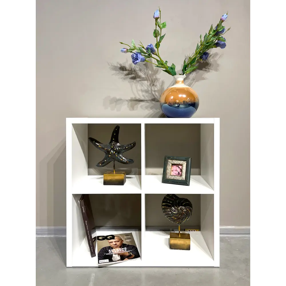 Фото 3 Стеллаж с секциями Duo 77x77.4x32 см нагрузка до 23 кг ЛДСП цвет белый Фото 3 Стеллаж с секциями Duo 77x77.4x32 см нагрузка до 23 кг ЛДСП цвет белый