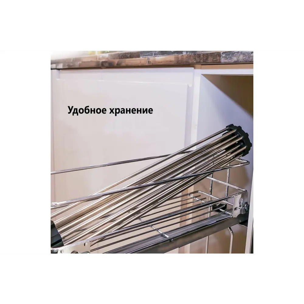 Фото 9 Сушилка для посуды Homium 47 см 1 ярус цвет стальной Фото 9 Сушилка для посуды Homium 47 см 1 ярус цвет стальной