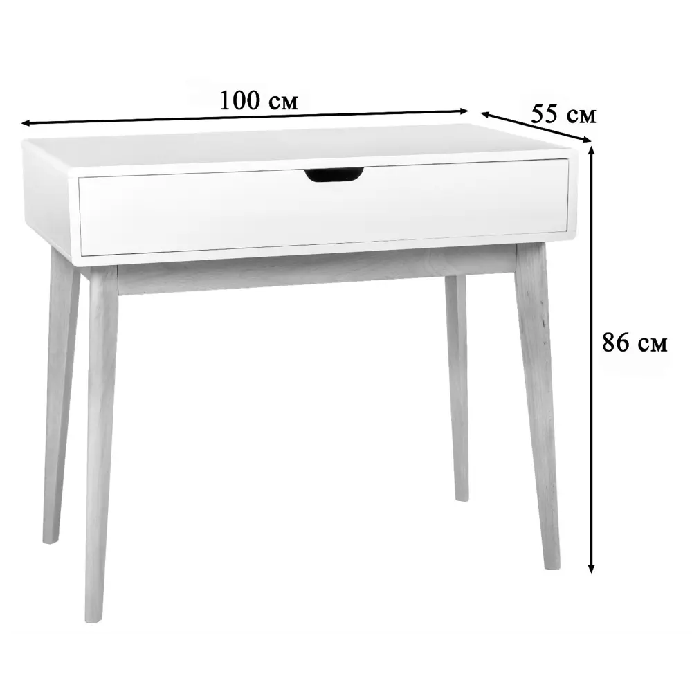 Фото 5 Туалетный столик R-Home Nikko 100x86x55 см цвет белый Фото 5 Туалетный столик R-Home Nikko 100x86x55 см цвет белый