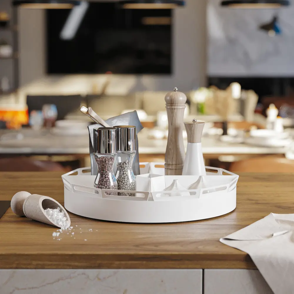 Фото 6 Органайзер Tempache 46x8x46 см сталь цвет белый Фото 6 Органайзер Tempache 46x8x46 см сталь цвет белый