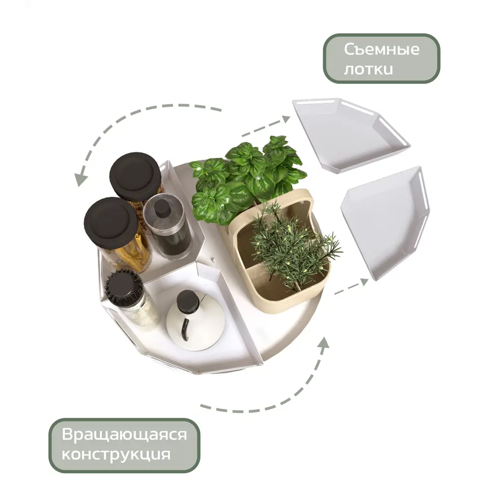 Фото 5 Органайзер Tempache 46x8x46 см сталь цвет белый Фото 5 Органайзер Tempache 46x8x46 см сталь цвет белый