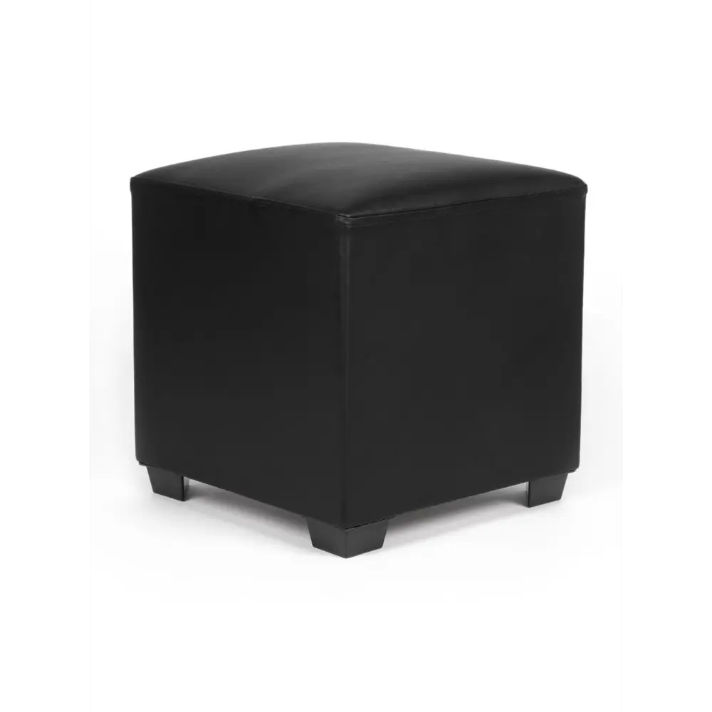 Фото Пуф Сонли Куб 35x37x35 см искусственная кожа цвет черный Фото Пуф Сонли Куб 35x37x35 см искусственная кожа цвет черный