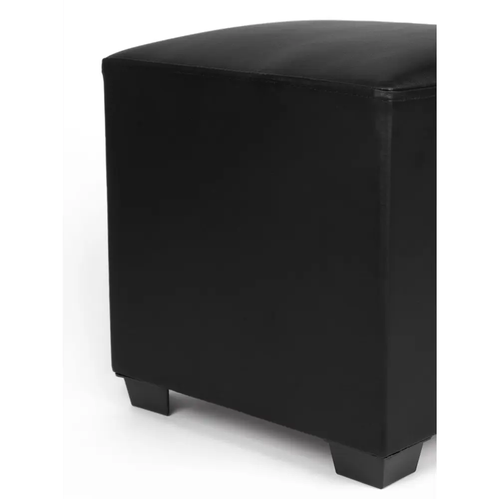 Фото 3 Пуф Сонли Куб 35x37x35 см искусственная кожа цвет черный Фото 3 Пуф Сонли Куб 35x37x35 см искусственная кожа цвет черный