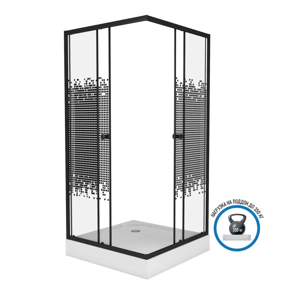 Фото Душевой уголок Niagara ECO NG-008-14Q Black 800x800x1950мм Фото Душевой уголок Niagara ECO NG-008-14Q Black 800x800x1950мм