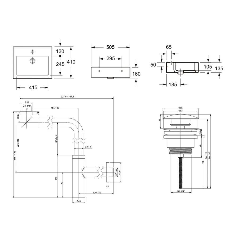 Фото 9 Накладная раковина Lavinia Boho Bathroom Sink 21520695 фарфор 50.5 см с донным клапаном и металлическим сифоном Фото 9 Накладная раковина Lavinia Boho Bathroom Sink 21520695 фарфор 50.5 см с донным клапаном и металлическим сифоном