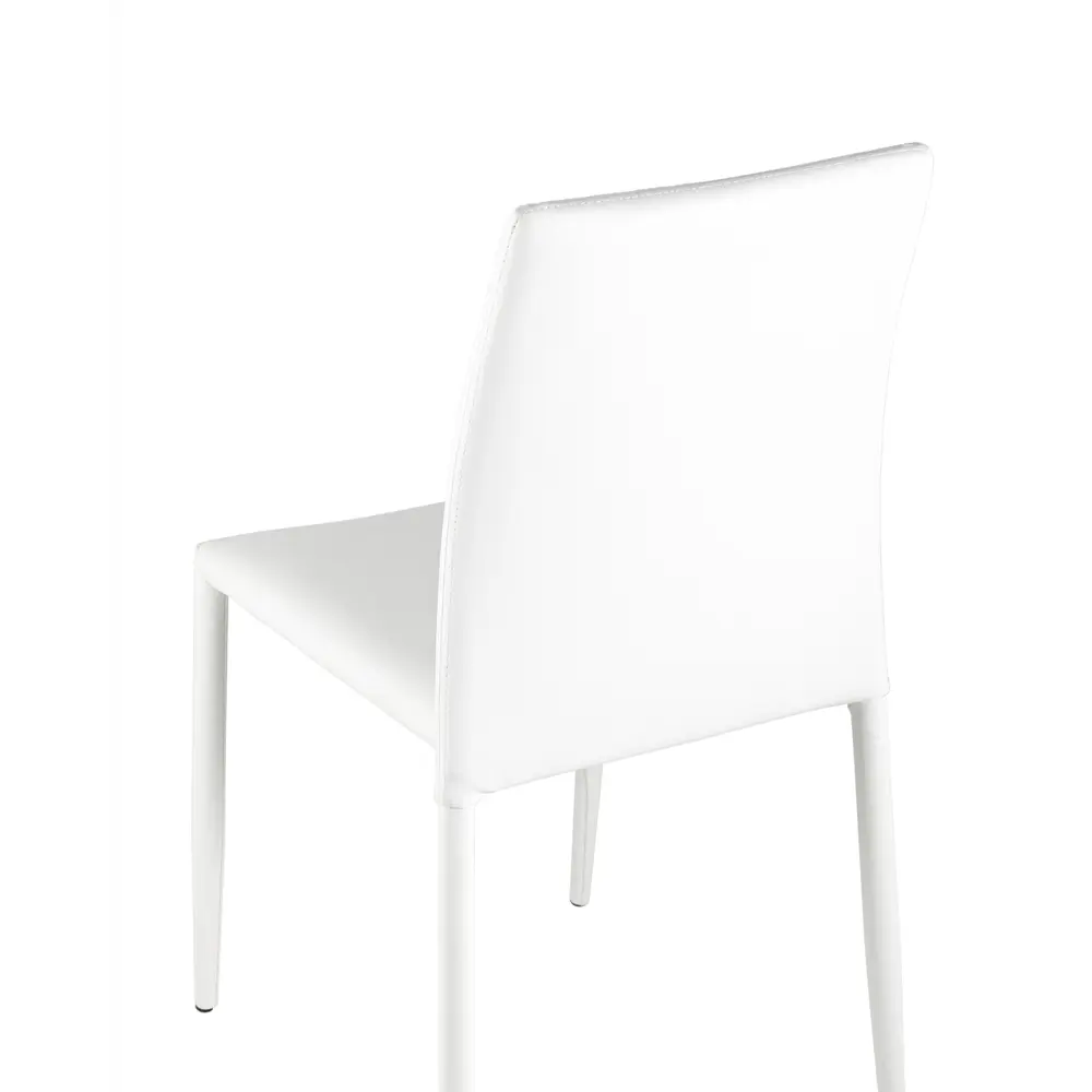 Фото 4 Стул кухонный Стул груп Abner white 87x50x39 см экокожа цвет белый Фото 4 Стул кухонный Стул груп Abner white 87x50x39 см экокожа цвет белый