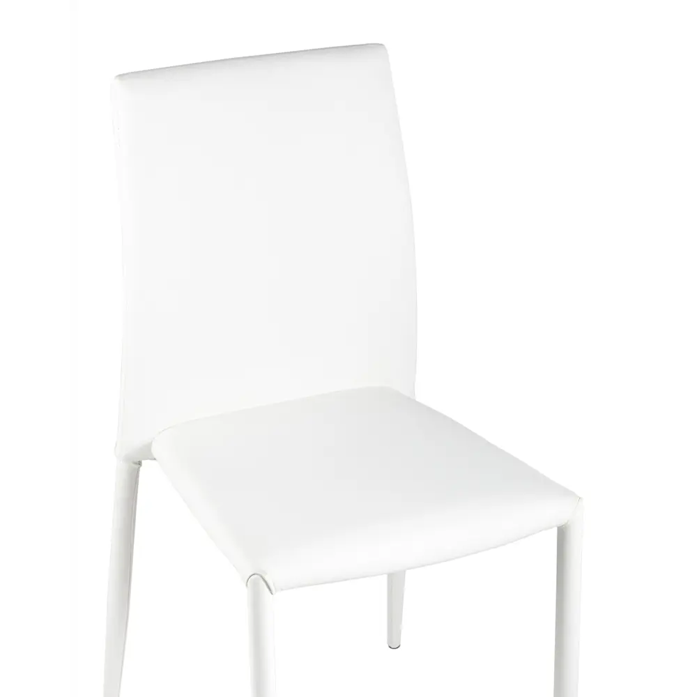 Фото 3 Стул кухонный Стул груп Abner white 87x50x39 см экокожа цвет белый Фото 3 Стул кухонный Стул груп Abner white 87x50x39 см экокожа цвет белый