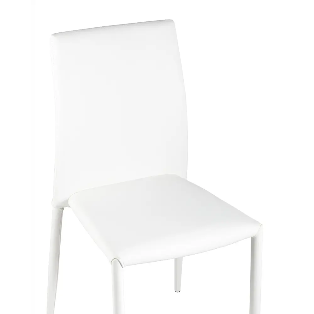 Фото 2 Стул кухонный Стул груп Abner white Box 87x50x39 см экокожа цвет белый 4 шт Фото 2 Стул кухонный Стул груп Abner white Box 87x50x39 см экокожа цвет белый 4 шт