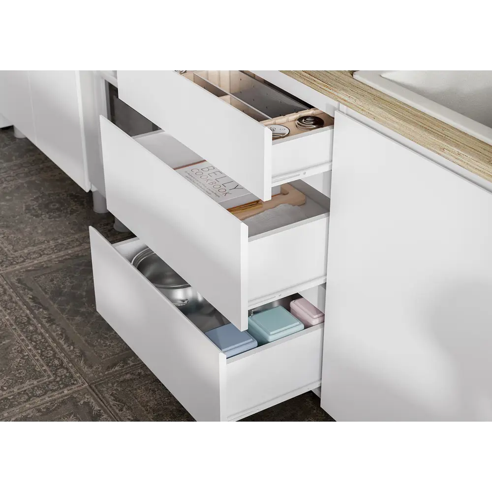 Фото 5 Кухонный гарнитур Sv-Мебель Токио 120x210x60 см ЛДСП цвет белый