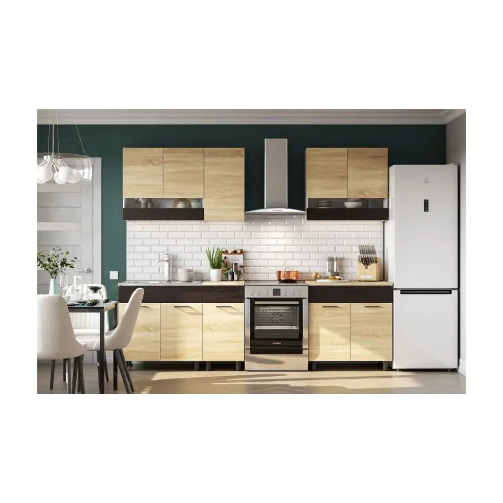 Фото Кухонный гарнитур Sv-Мебель КГ - 2 200x200x60 см ЛДСП цвет бежево-коричневый Фото Кухонный гарнитур Sv-Мебель КГ - 2 200x200x60 см ЛДСП цвет бежево-коричневый