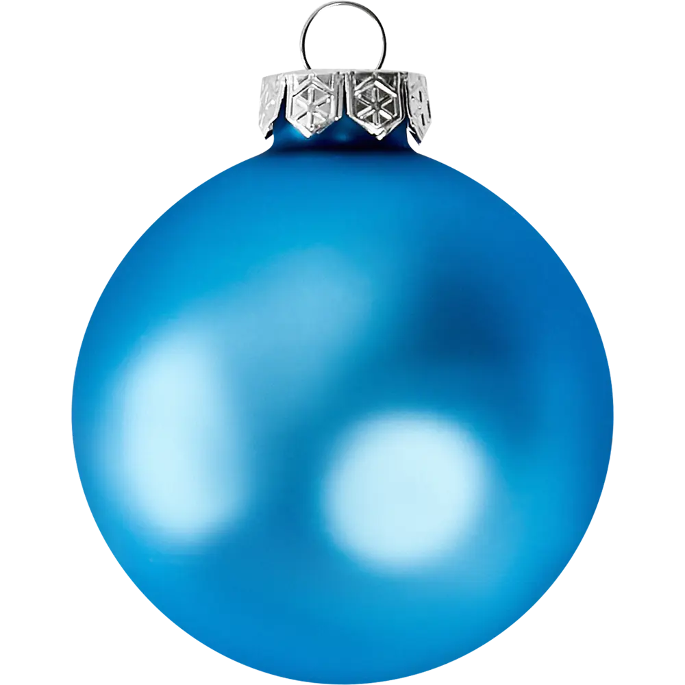 Фото 4 Набор новогодних шаров Christmas ø7 см цвет синий 8 шт.