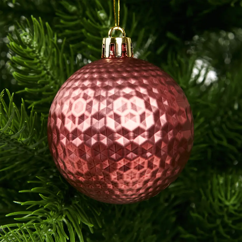 Фото 6 Набор новогодних шаров Christmas ø5-6 см цвет розово-белый 25 шт. Фото 6 Набор новогодних шаров Christmas ø5-6 см цвет розово-белый 25 шт.