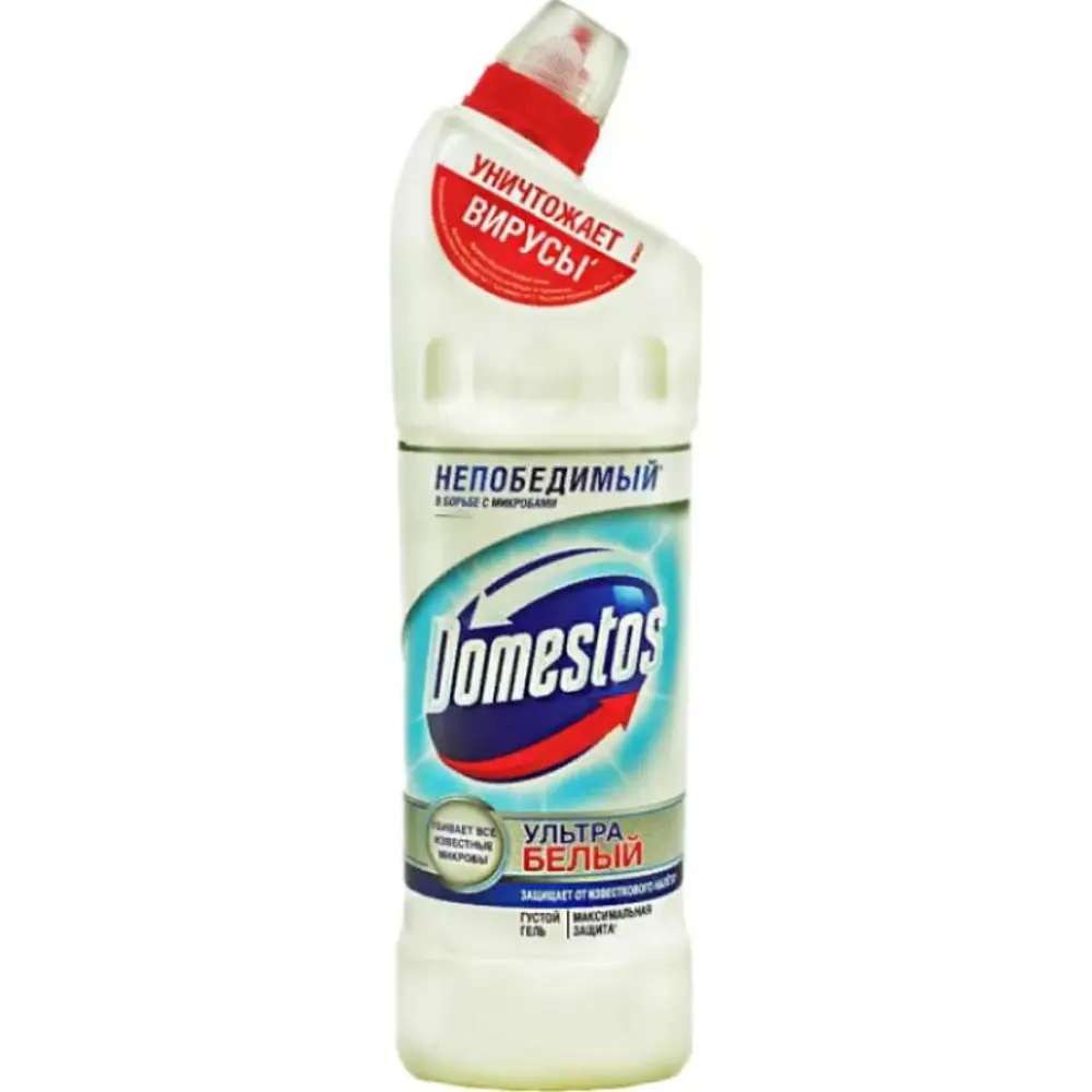 Фото Средство чистящее для унитаза Domestos 68194656 ультра белый 1л Фото Средство чистящее для унитаза Domestos 68194656 ультра белый 1л