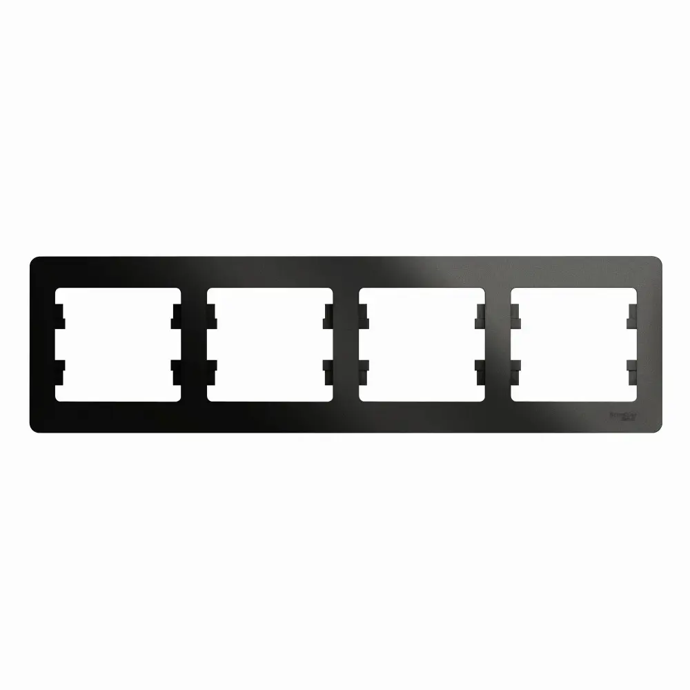 Фото Рамка для розеток и выключателей Schneider electric Glossa 4 поста цвет антрацит Фото Рамка для розеток и выключателей Schneider electric Glossa 4 поста цвет антрацит