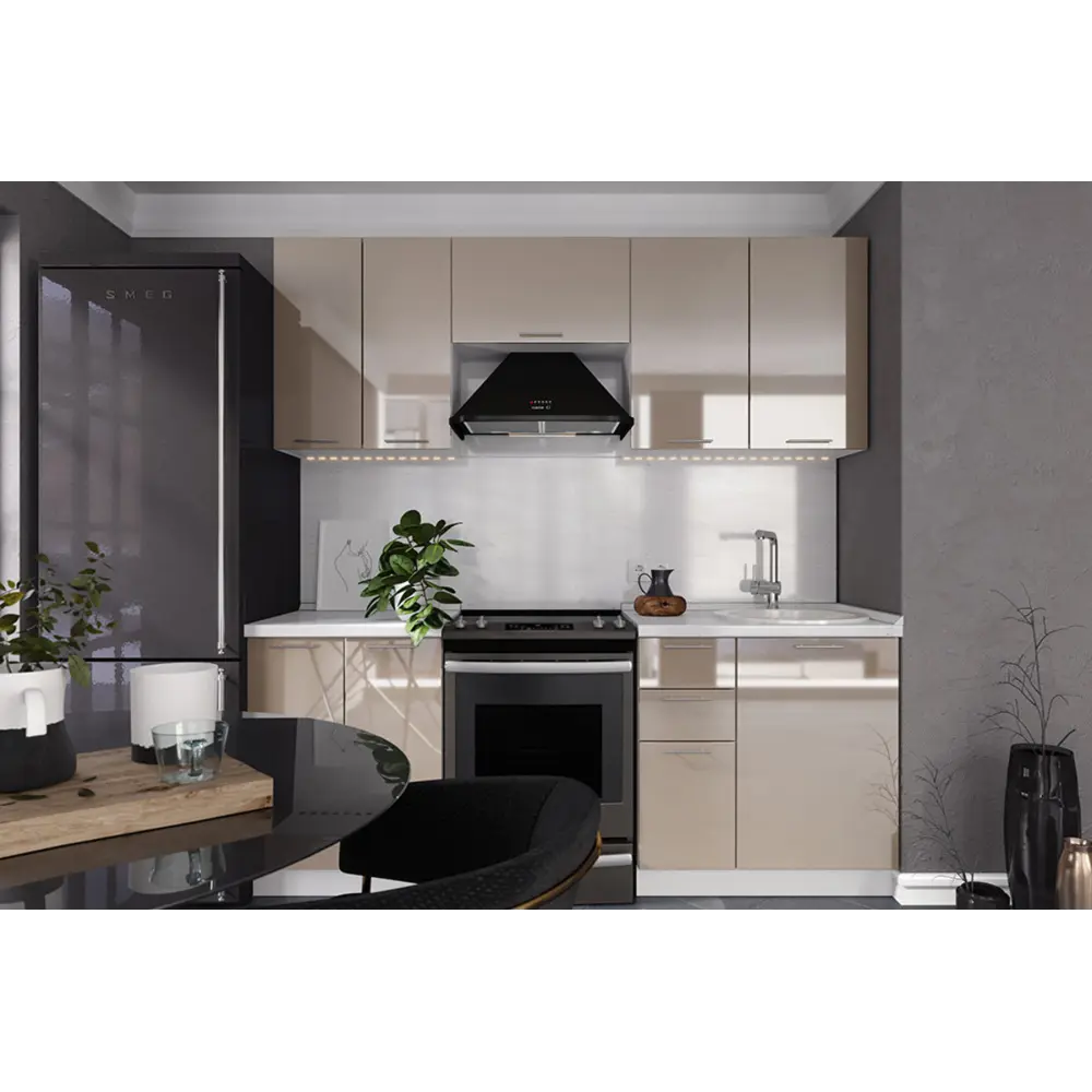 Фото 2 Напольный шкаф под духовку Сурская мебель Капучино 60х82х48 см ЛДСП цвет капучино Фото 2 Напольный шкаф под духовку Сурская мебель Капучино 60х82х48 см ЛДСП цвет капучино