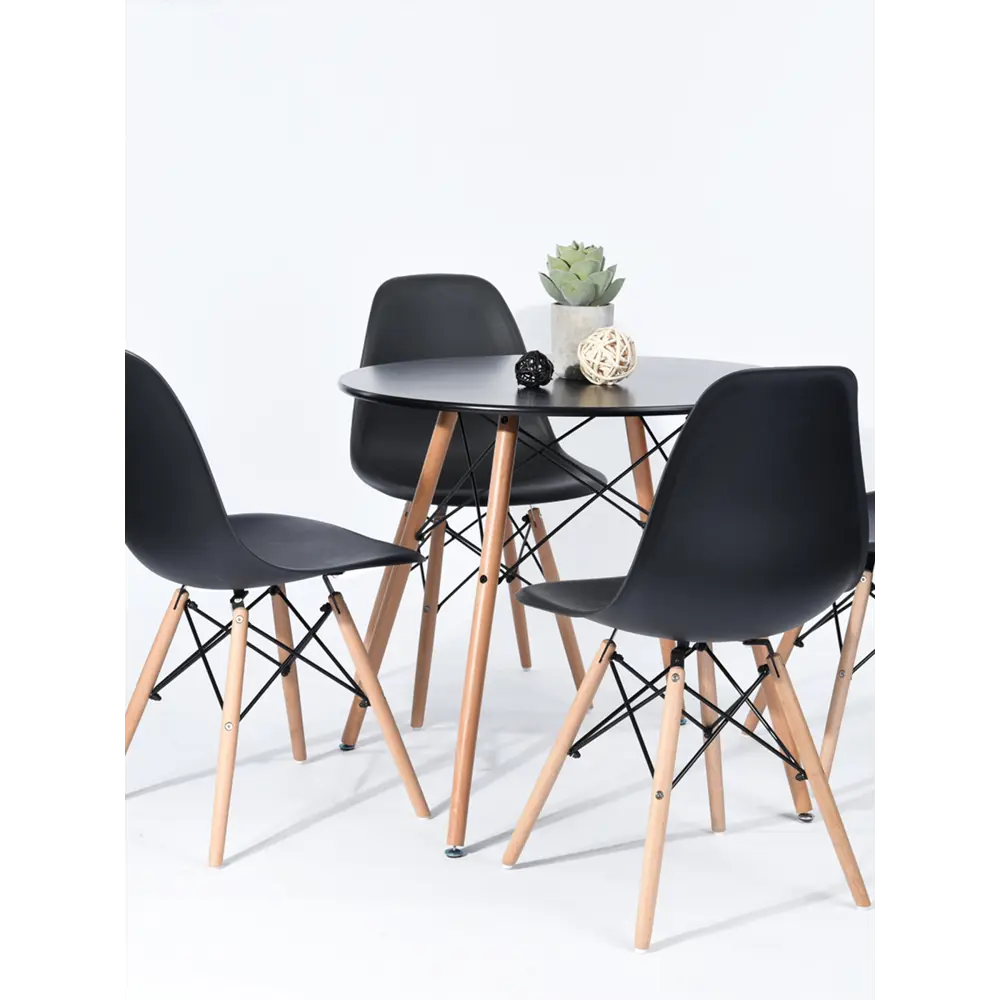 Фото 3 Комплект кухонных стульев 2 шт Стул груп Y801-v seat 46x53x46 см пластик цвет черный Фото 3 Комплект кухонных стульев 2 шт Стул груп Y801-v seat 46x53x46 см пластик цвет черный
