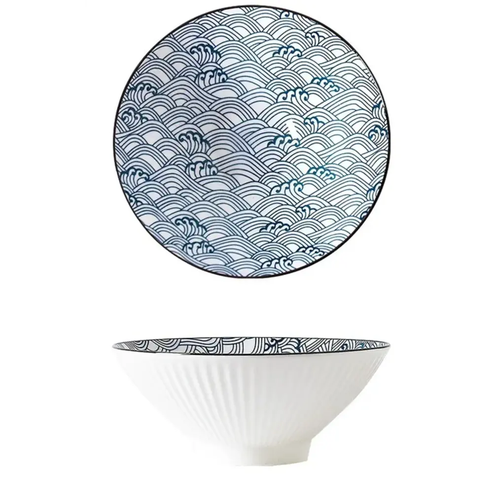 Фото Тарелка Homium Japanese Collection Спирали 20x8x20 см керамика цвет белый/голубой