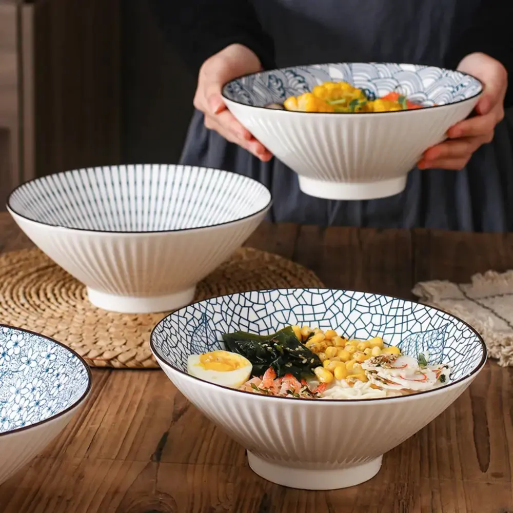 Фото 6 Тарелка Homium Japanese Collection Спирали 20x8x20 см керамика цвет белый/голубой