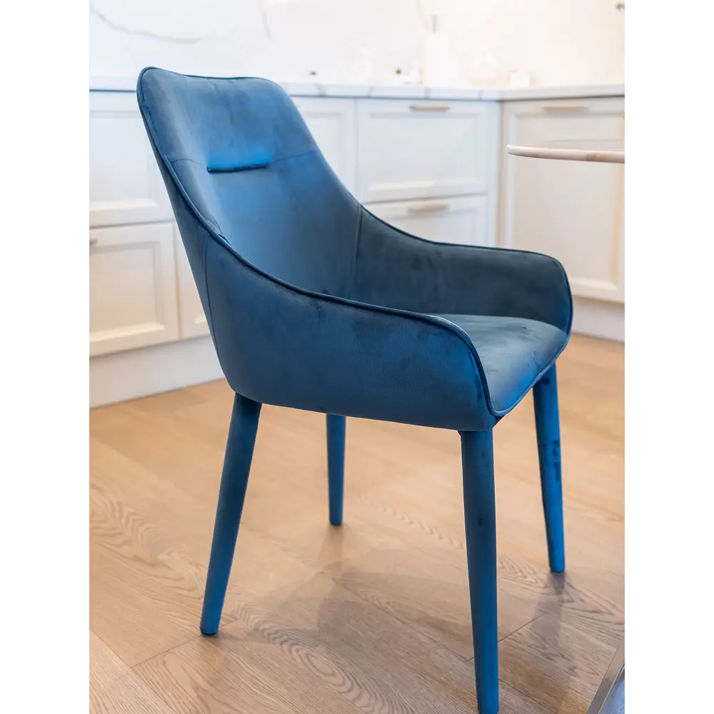Фото 2 Стул кухонный Стул груп Диана 87x60x47 см велюр цвет сине-зеленый MC101-2 KD HLR-63-HLR-63 LEGS
